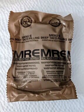 U.S. Military MRE – Beef Taco Filling  Menu 6– Emergency Survival